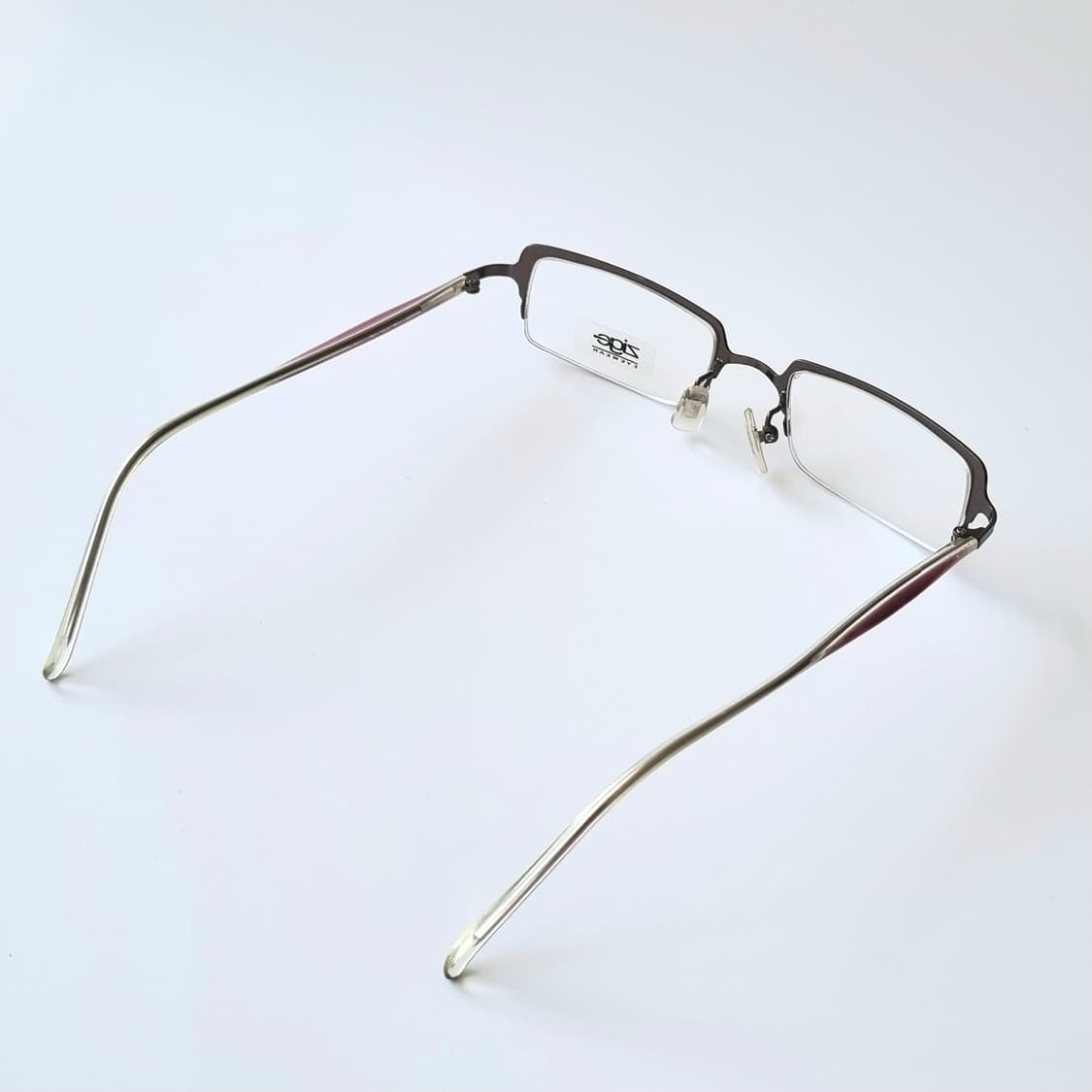 데드스탁 지적인 무드 슬림 직사각형 하프림 안경테  642 상품이미지6