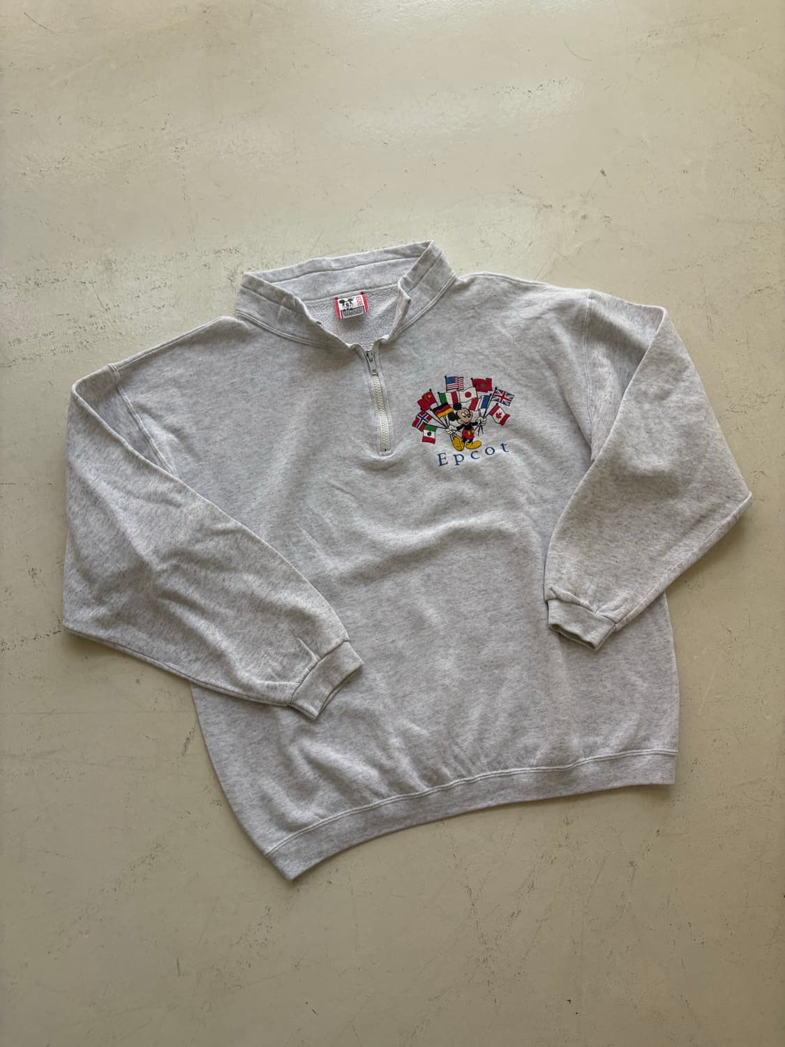 90's USA Mickey Epcot Quarter Zip Sweats 상품이미지2