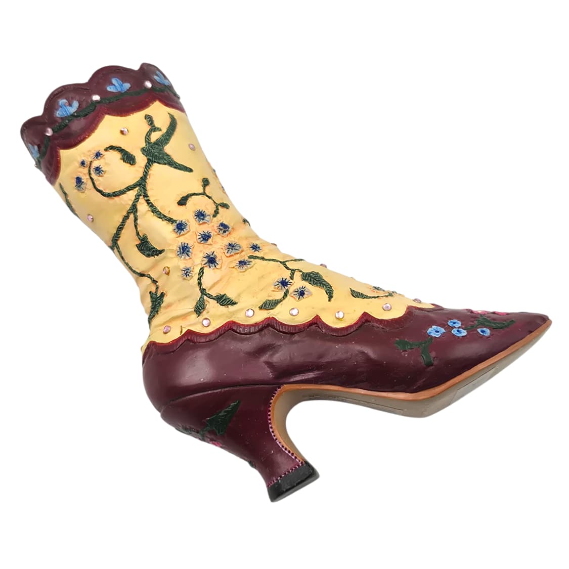 98s 미국 핸드 플로랄 웨스턴 부츠 오브제 상품이미지5