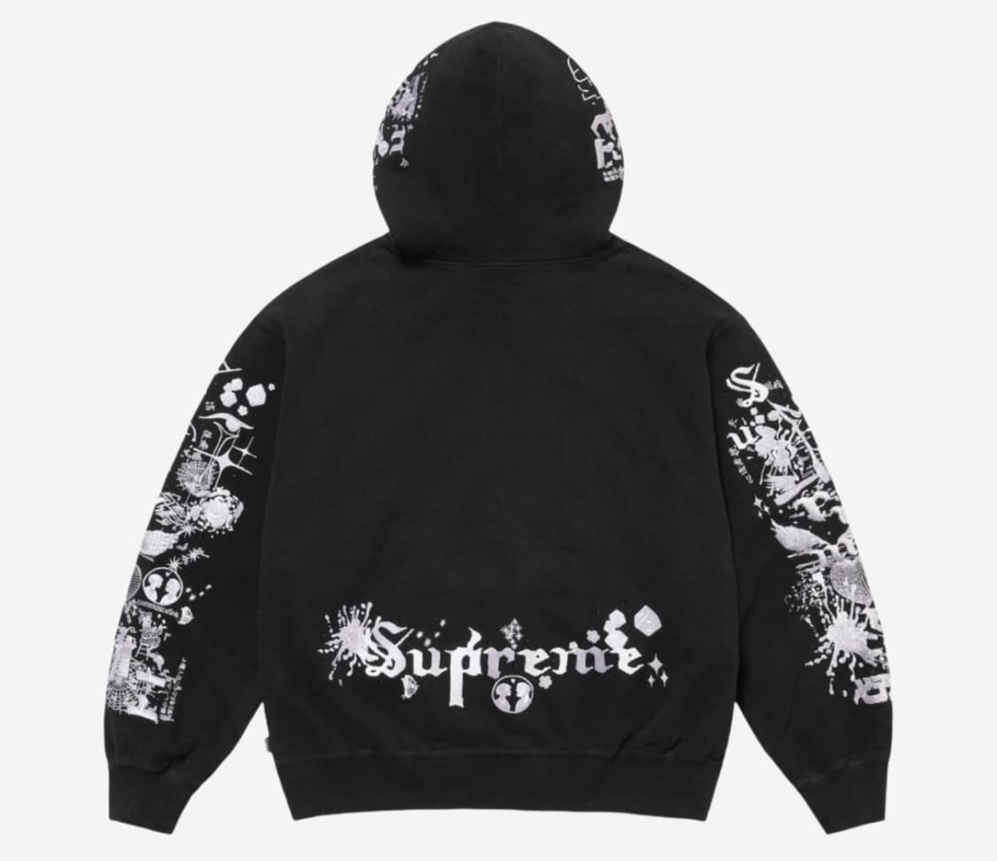Aoi Zip Up Hooded Sweatshirt Black 상품이미지2