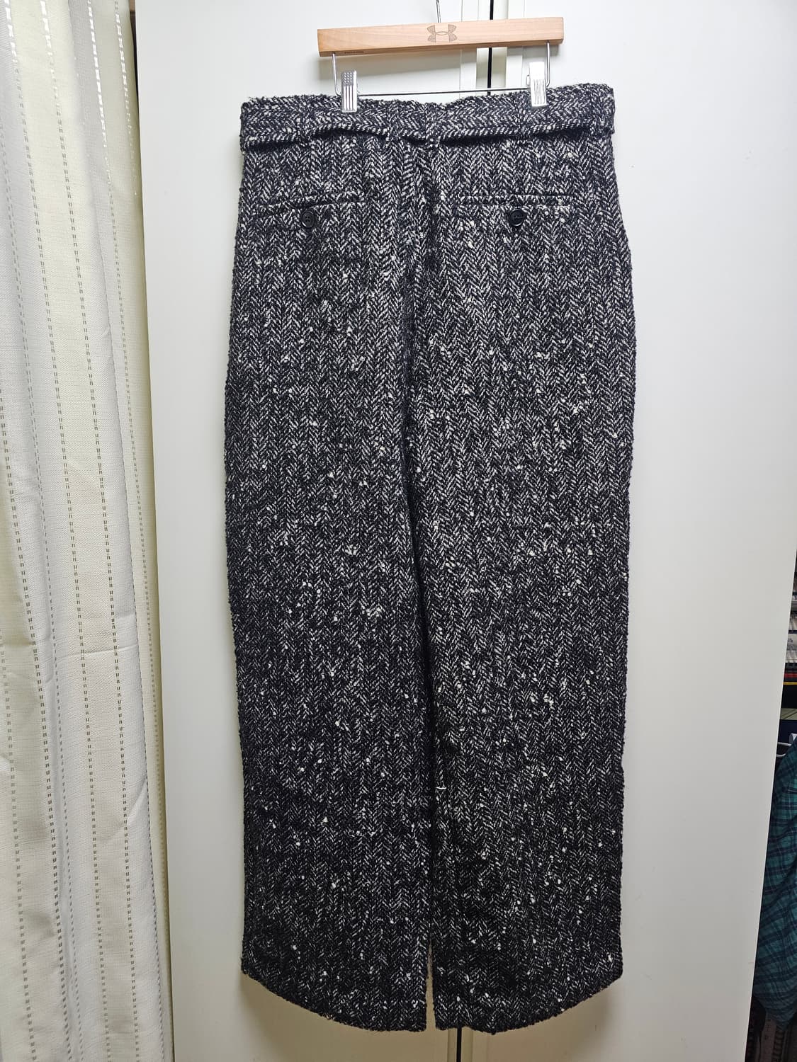 새상품 자라 와이드핏 헤링본 벨트 팬츠 상품이미지3