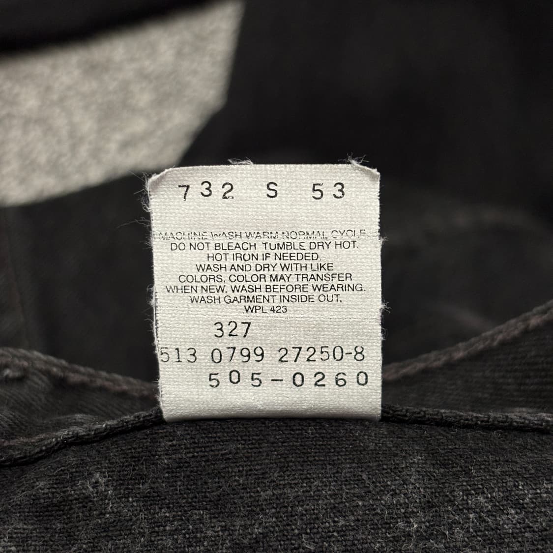 90s 빈티지 리바이스 505 블랙 허리47.5cm 상품이미지8