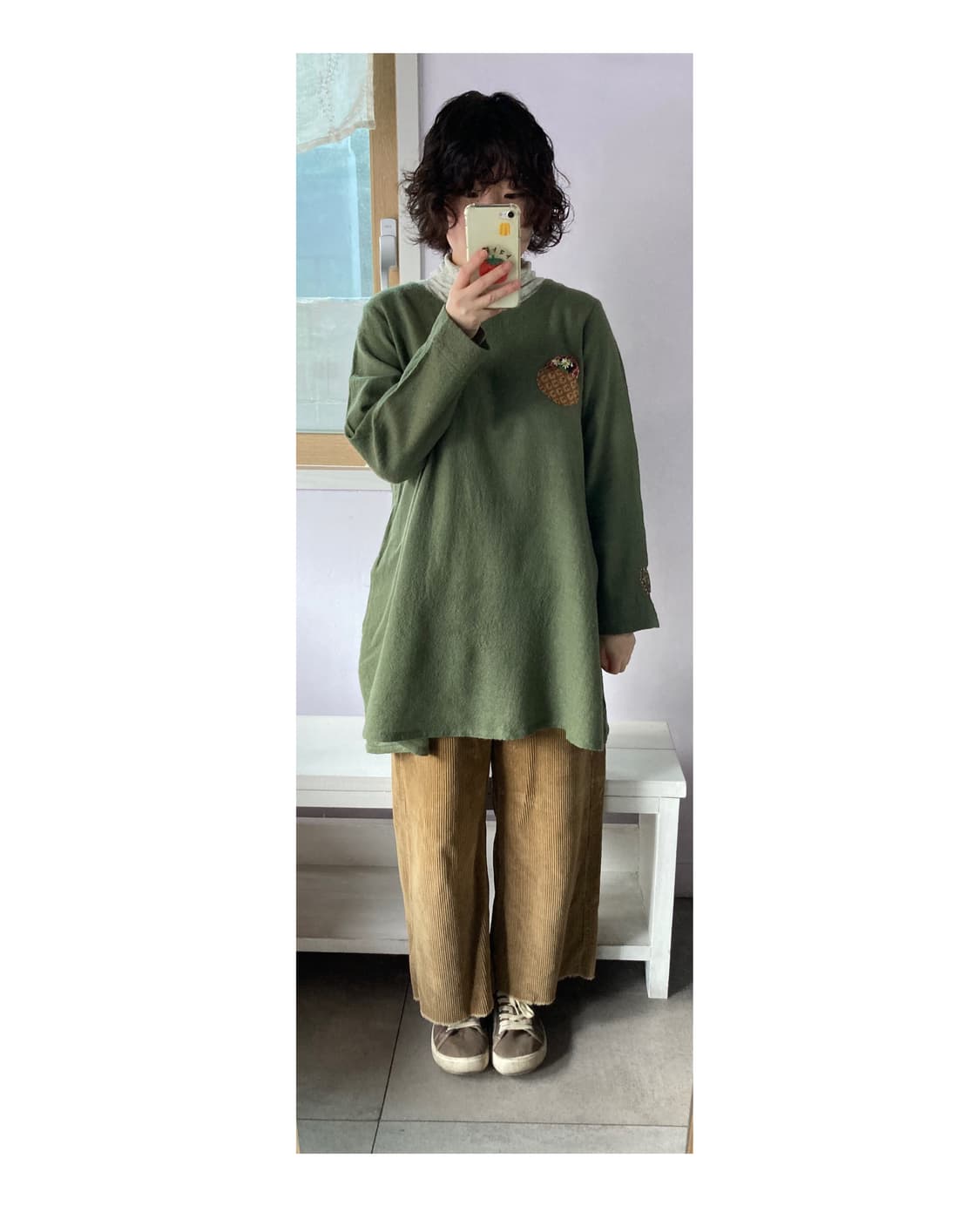 미지 수제패치 울 블라우스 상품이미지5