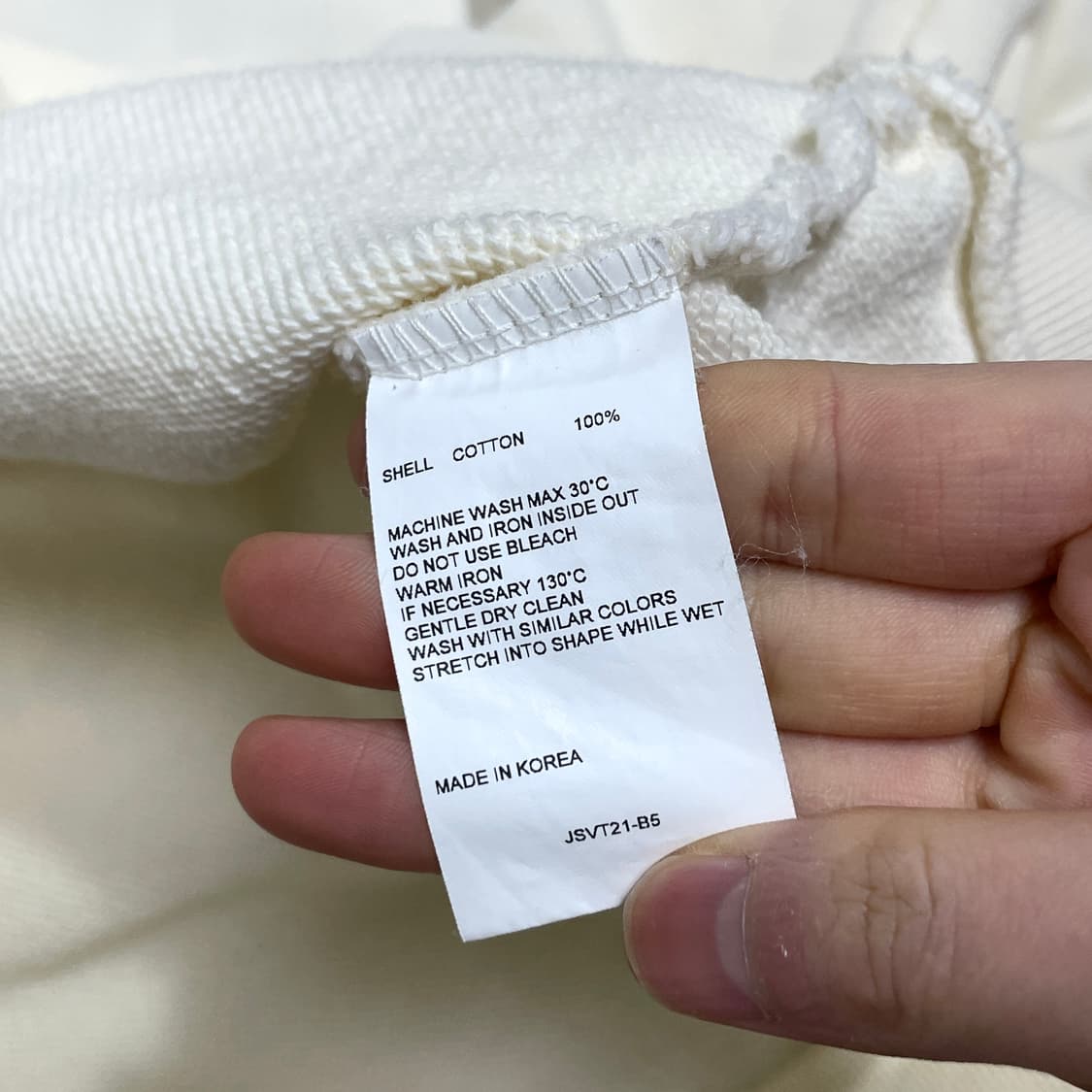 비바스튜디오 아이보리 맨투맨 남성XL 상품이미지5