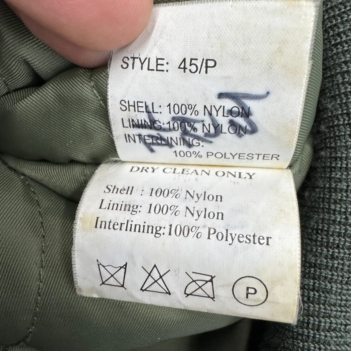 알파인더스트리 CWU 45P 카라 MA-1 카키 봄버 항공자켓 상품이미지7