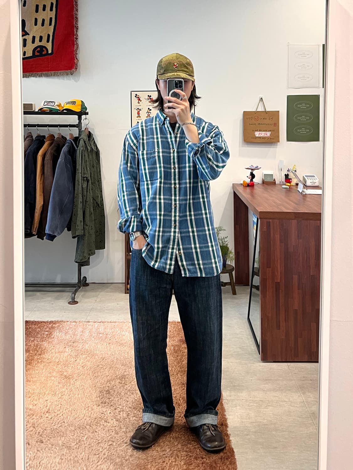 Sutter&Grant 빈티지 트윌 코튼 체크 셔츠 상품이미지2