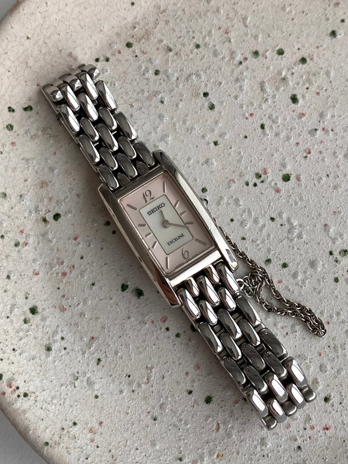 Seiko 세이코 exceline 엑셀린 스퀘어 쿼츠 핑크 상품이미지2