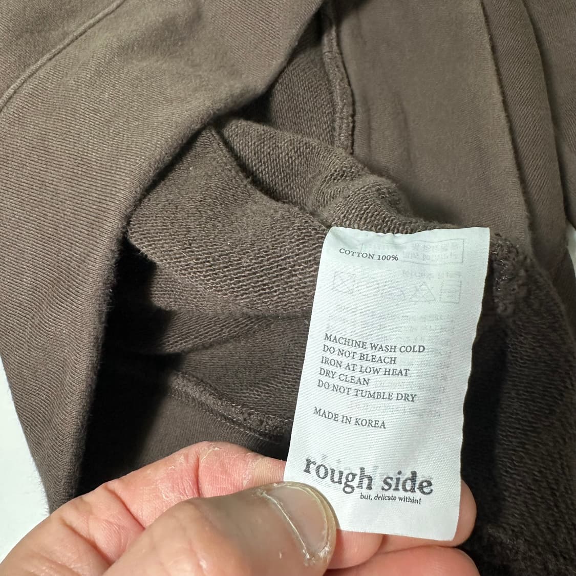 3 XL 러프사이드 딥브라운 헤비스웻코튼 투웨이자켓 상품이미지6