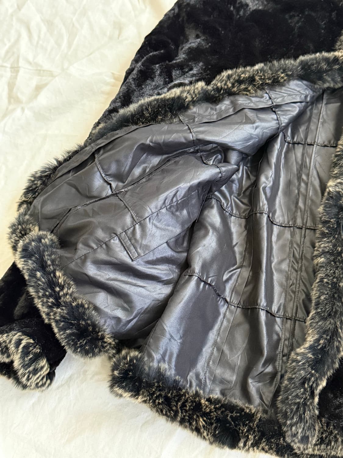 블랙 리버시블 퍼 자켓 상품이미지7