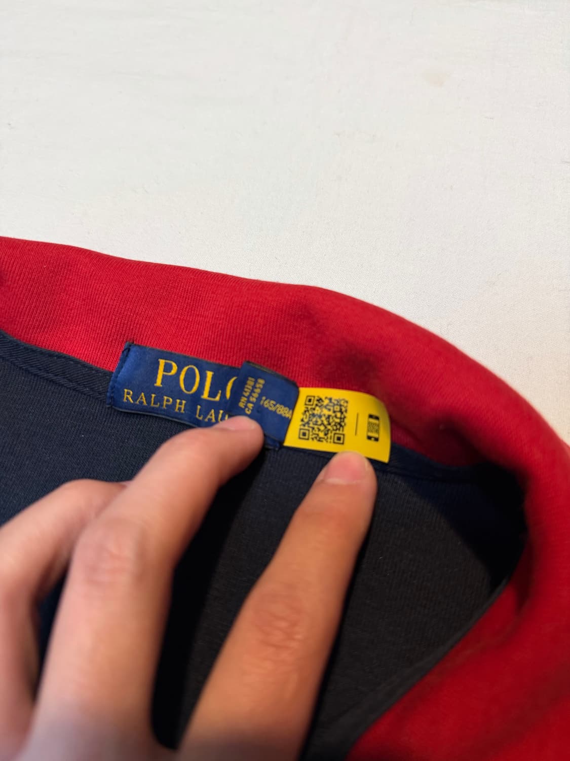 큐알) 폴로 랄프로렌 빅포니 치프키프 반집업 맨투맨 네이비 상품이미지3