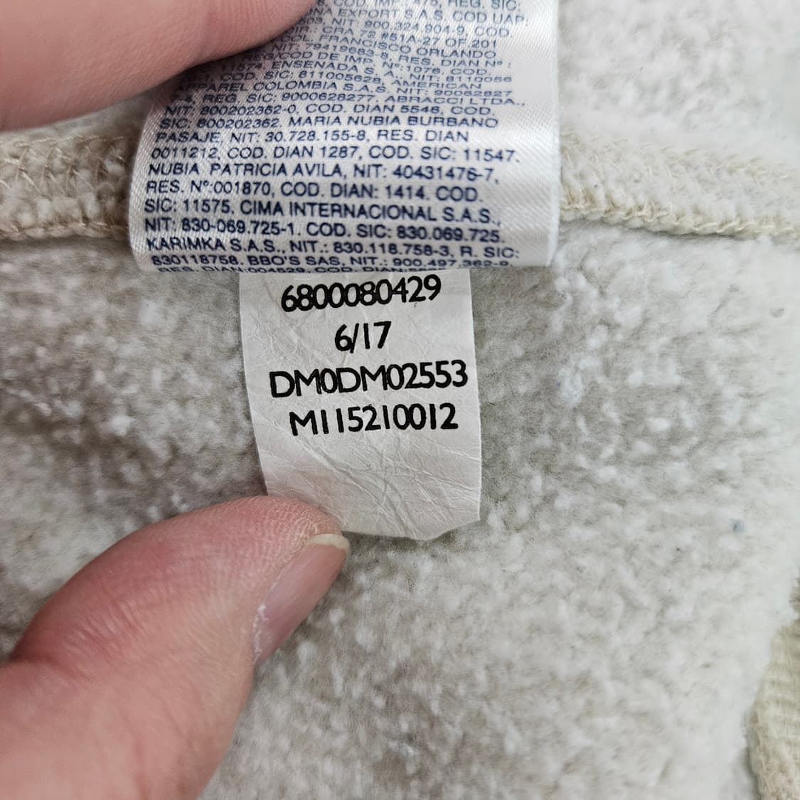 [L/G] 타미힐피거 기모 베이지 스몰로고 맨투맨 0115YH1 상품이미지5