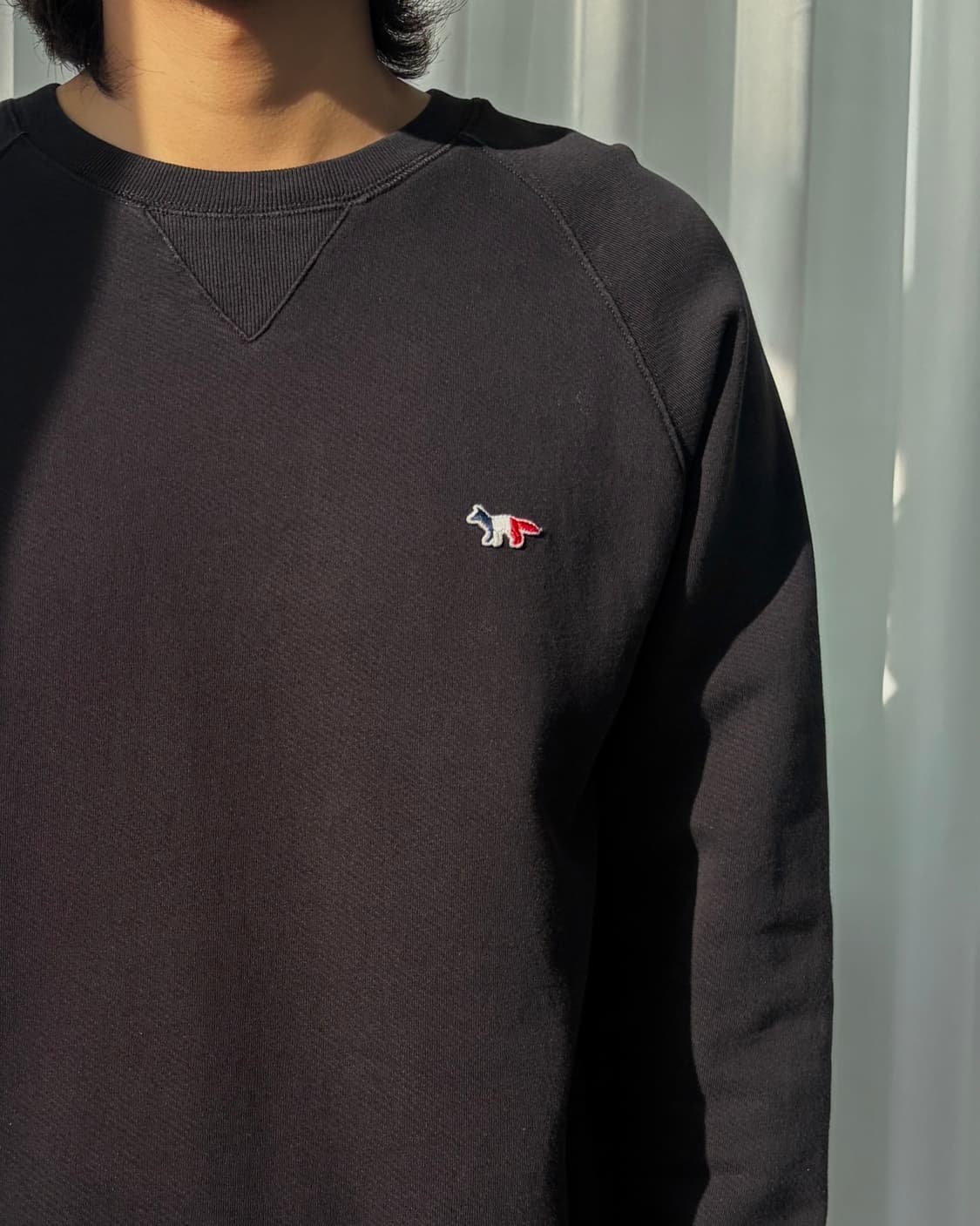 [L]메종 키츠네 트리컬러 폭스 패치 맨투맨 black 상품이미지2