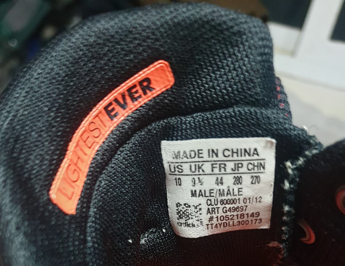 아디다스 제로 크레이지 라이트 로우 경량 농구화  검빨 (280) 상품이미지6