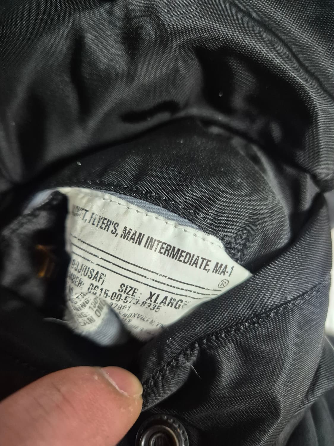 알파인더스트리 ma-1 블랙 XL 상품이미지3