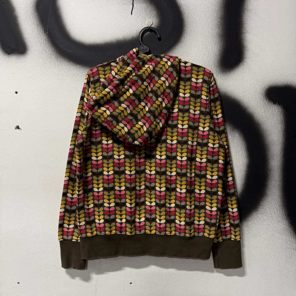 VTG 빈티지 딥 브라운 새삭 패턴 모리 키치 집업 후디 상품이미지2