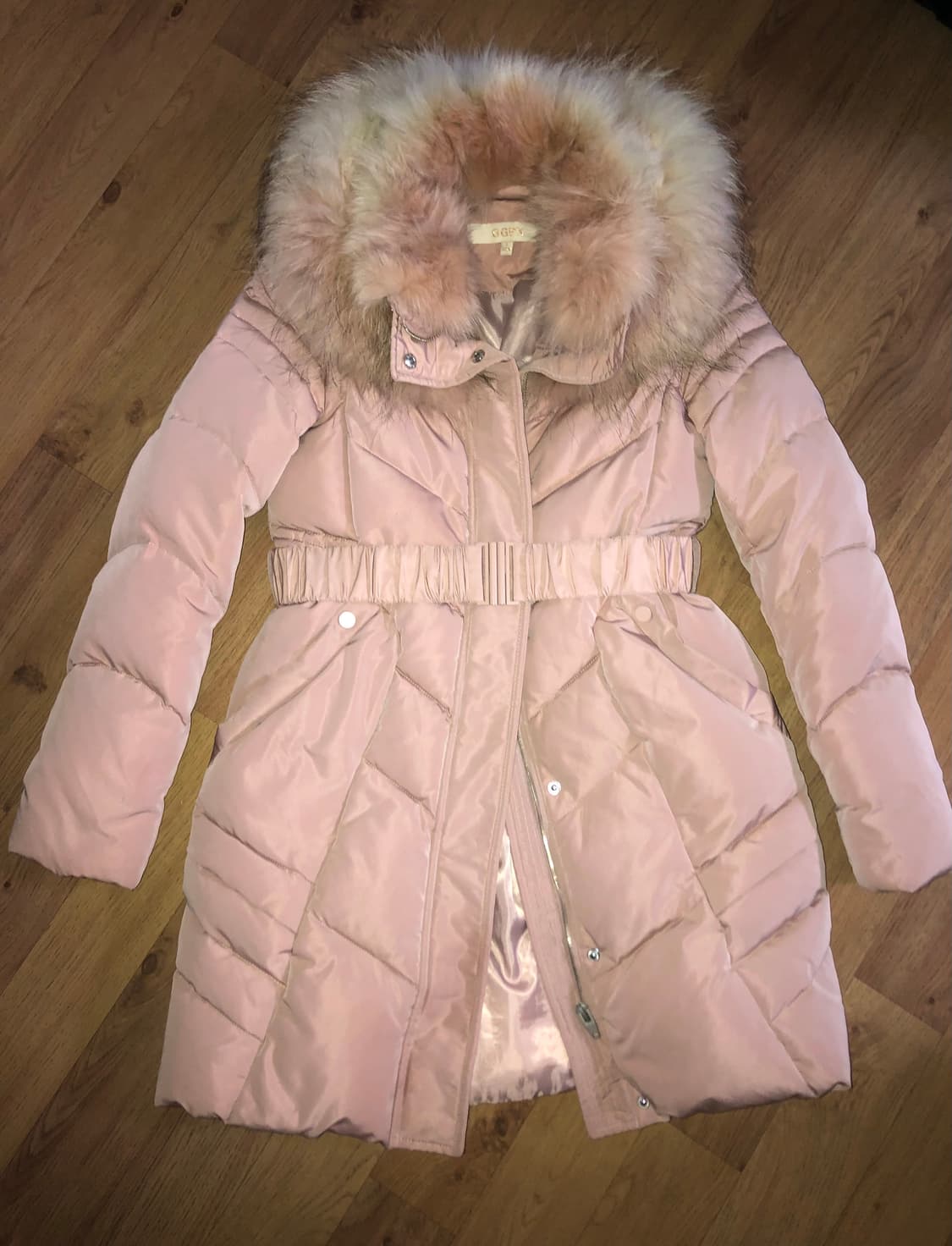 GGPX 벨티드 구스다운 벨트패딩 핑크 상품이미지1