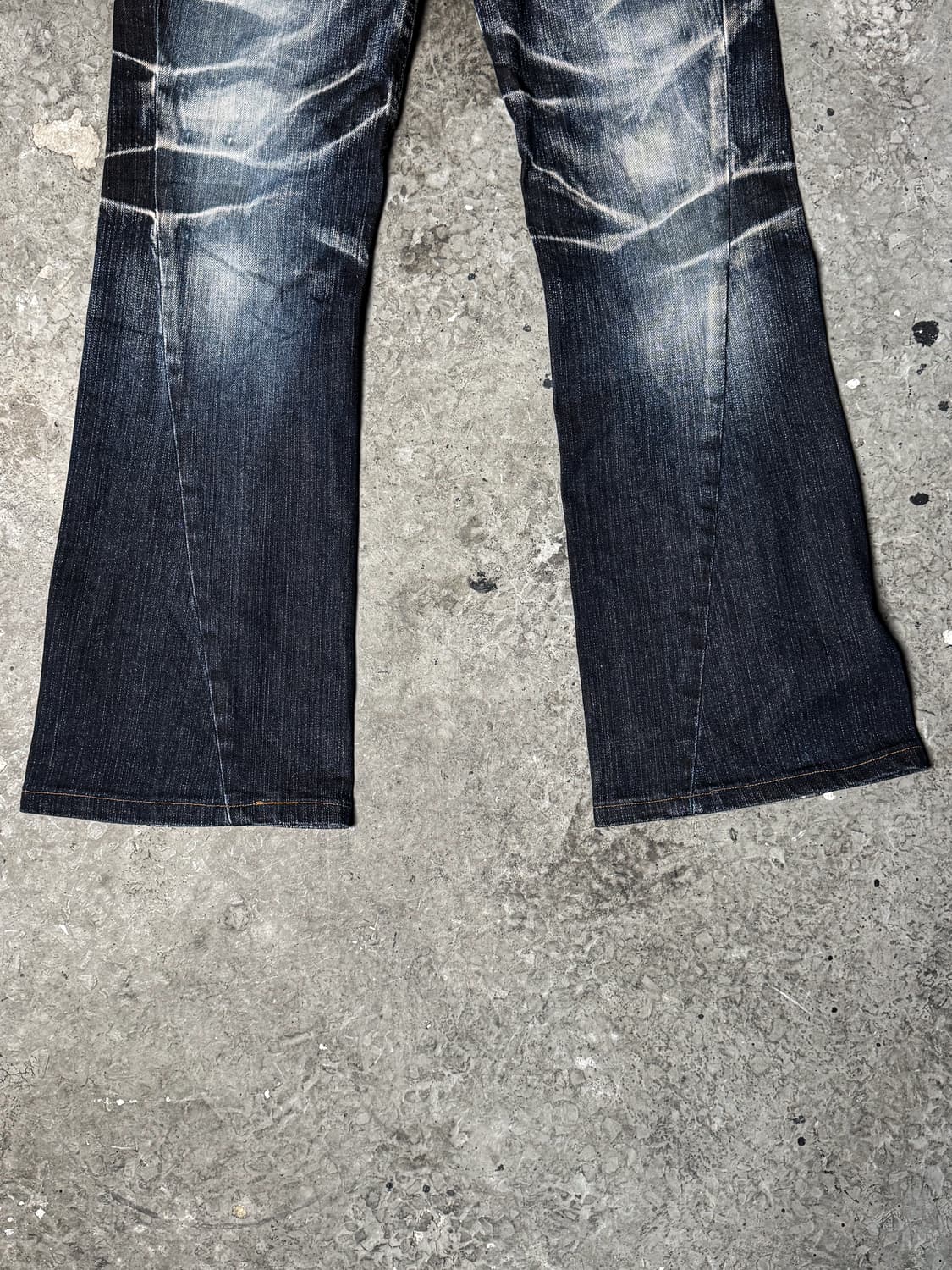 Tornado Mart – Heavy Washed Boot-cut Den 상품이미지5