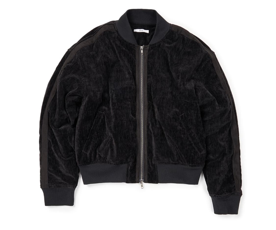 ETCE TRIMMING VELVET BOMBER (BLACK) 상품이미지3