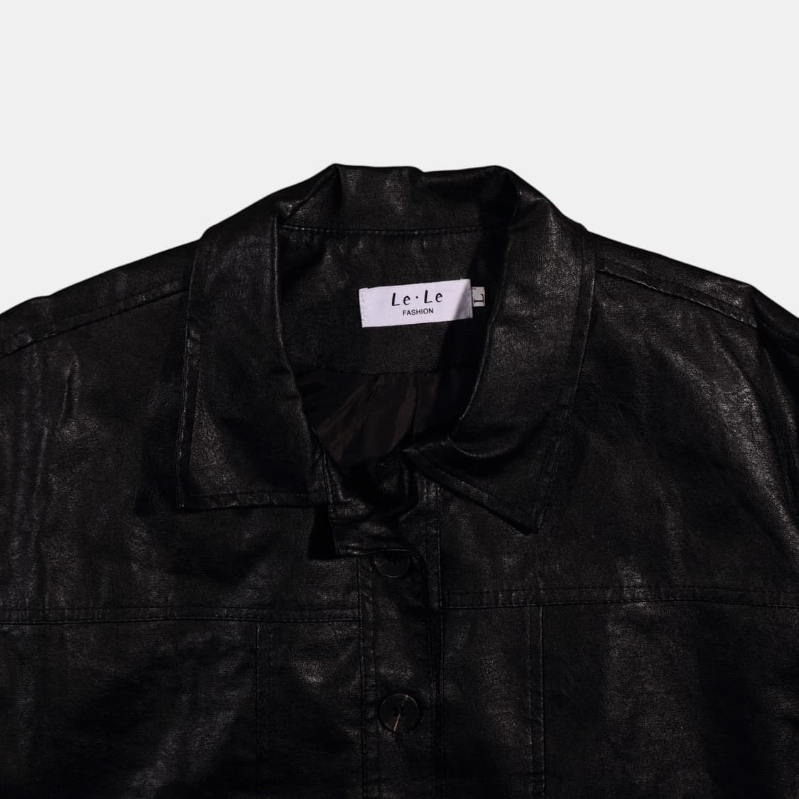 페이크레더 크롭자켓 B386 상품이미지2