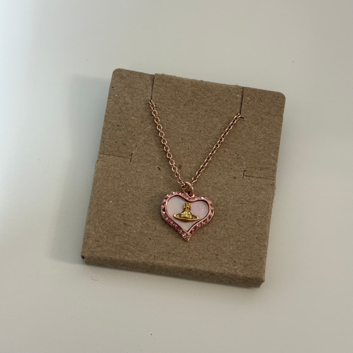 비비안웨스트우드 페트라 목걸이 핑크 골드 상품이미지2