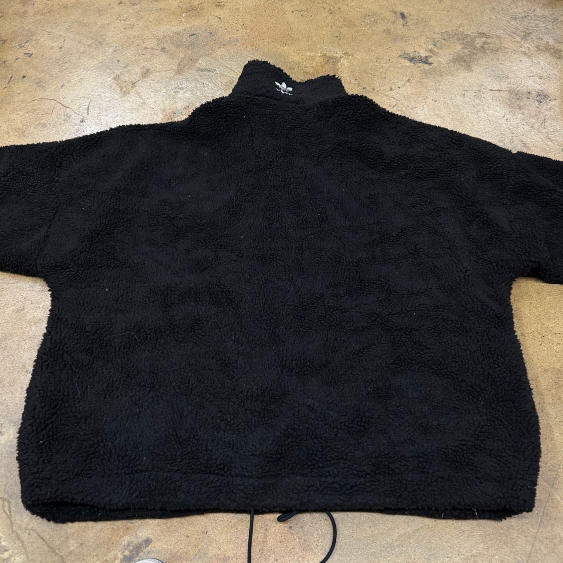 [정품/2XL] 아디다스 블랙 트레포일 뽀글이 플리스 b19 상품이미지4