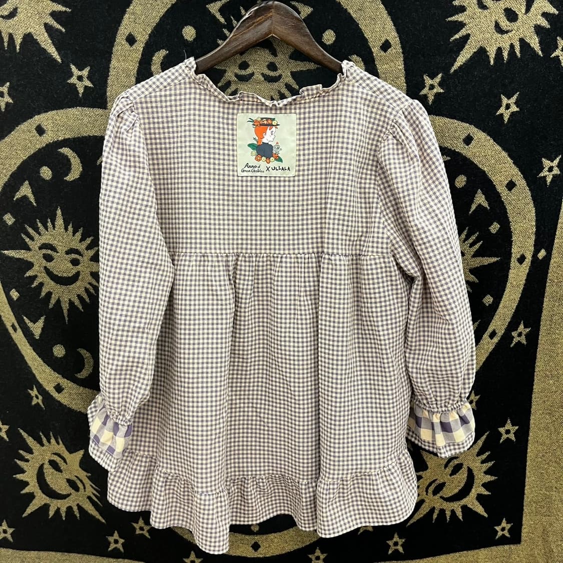 울랄라 빈티지 앤 러블리 퍼프 체크 코지 파자마 블라우스 K0114 상품이미지4