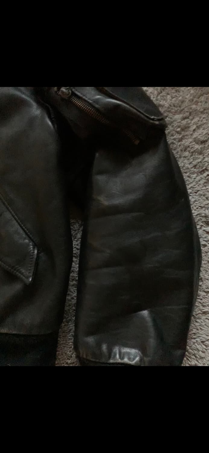 vtg schott leather ma-1 44 상품이미지5