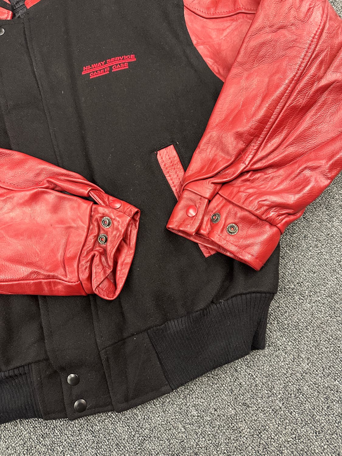 M) CANADA SPORTWEAR 레더암 바시티자켓 상품이미지6