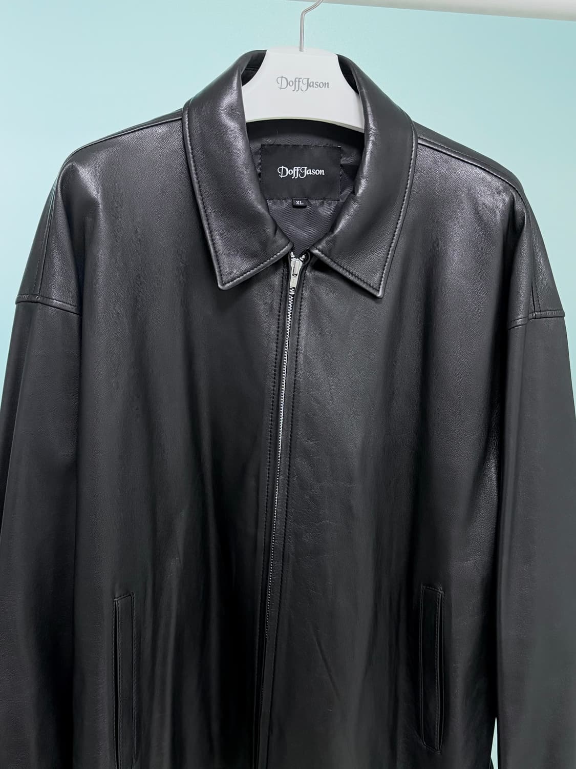 [XL] 도프제이슨 오버핏 램스킨 싱글 자켓 상품이미지3