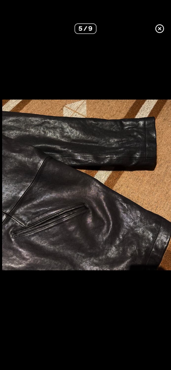 유스 워시드 레더 자켓 M 상품이미지5