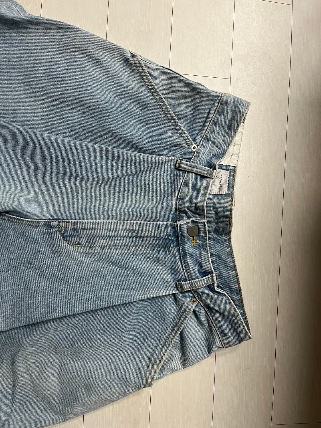 [Youth]Structured Wide Denim Pants ( S) 상품이미지9