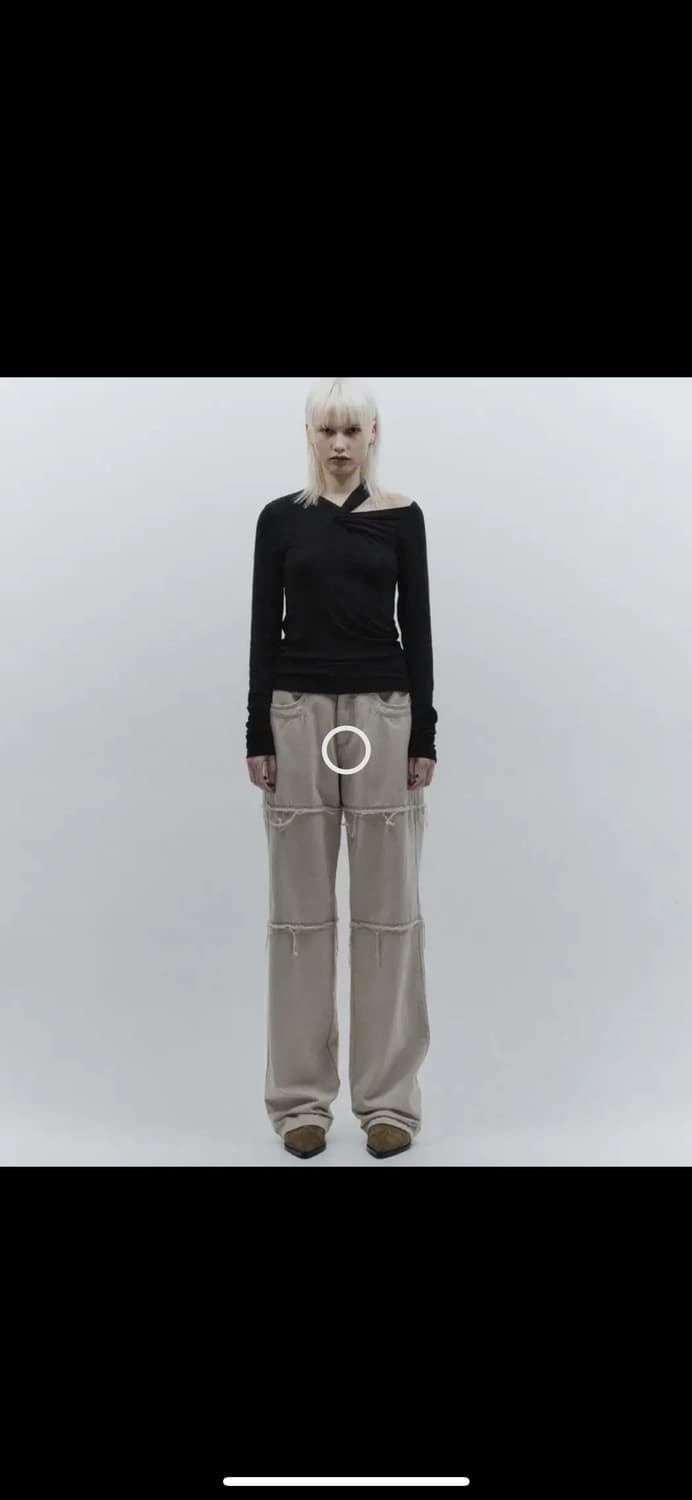 INSILENCE 인사일런스 브레이드 롱슬리브 탑 블랙 상품이미지3