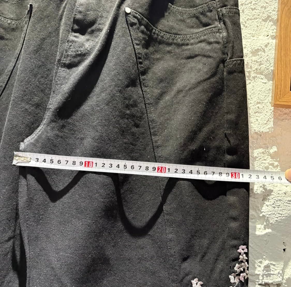 빈티지 일본 자수 데님 팬츠 상품이미지6