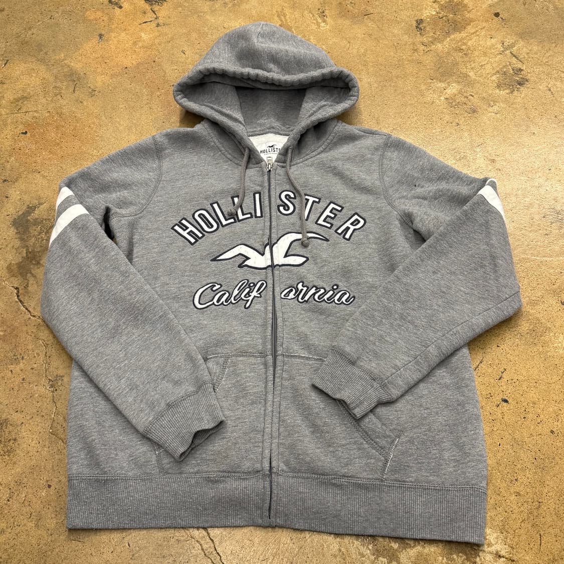 홀리스터 그레이 로고 후드집업  상품이미지2