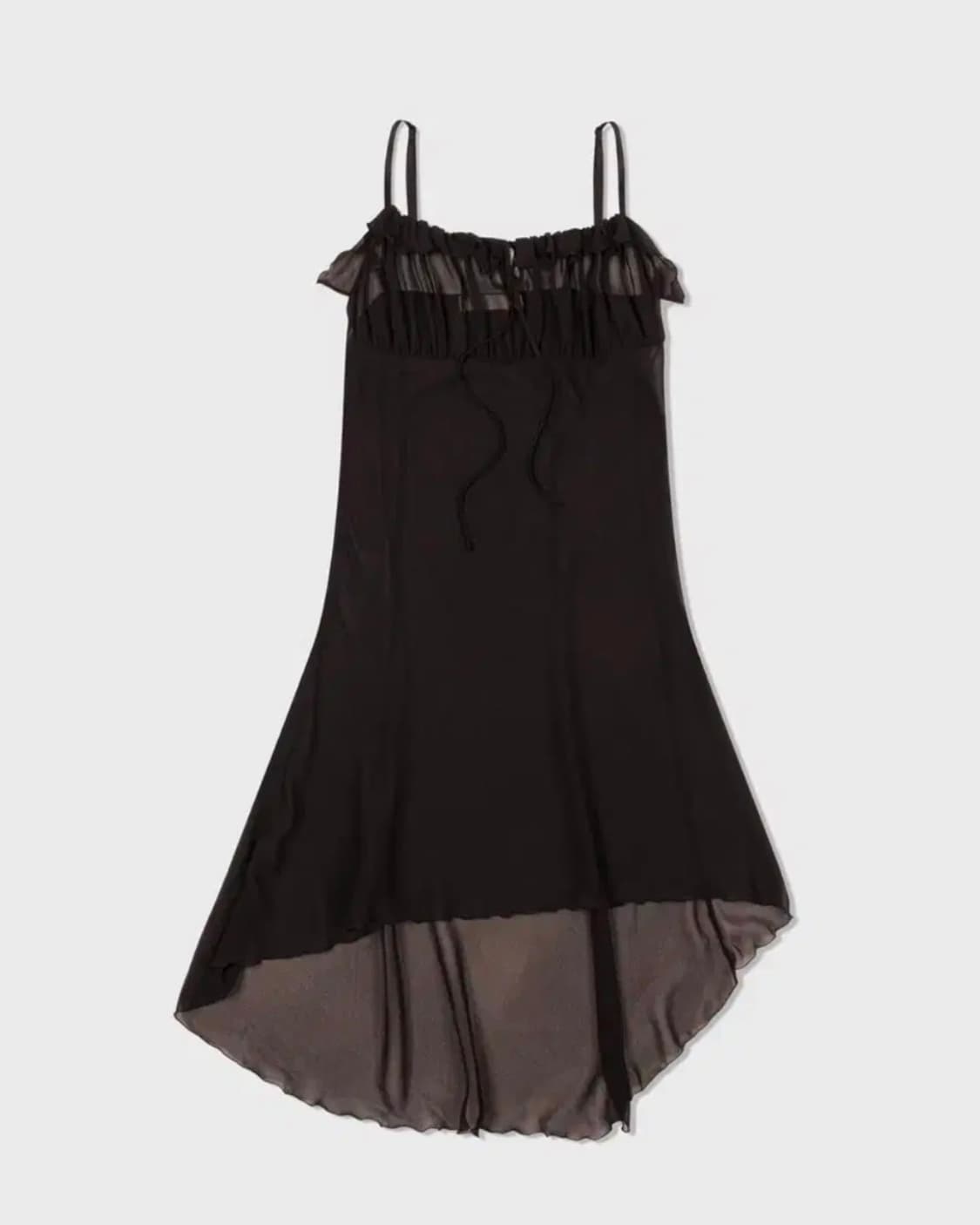 로우클래식 쉬어 레이어드 드레스 브라운 M 상품이미지1