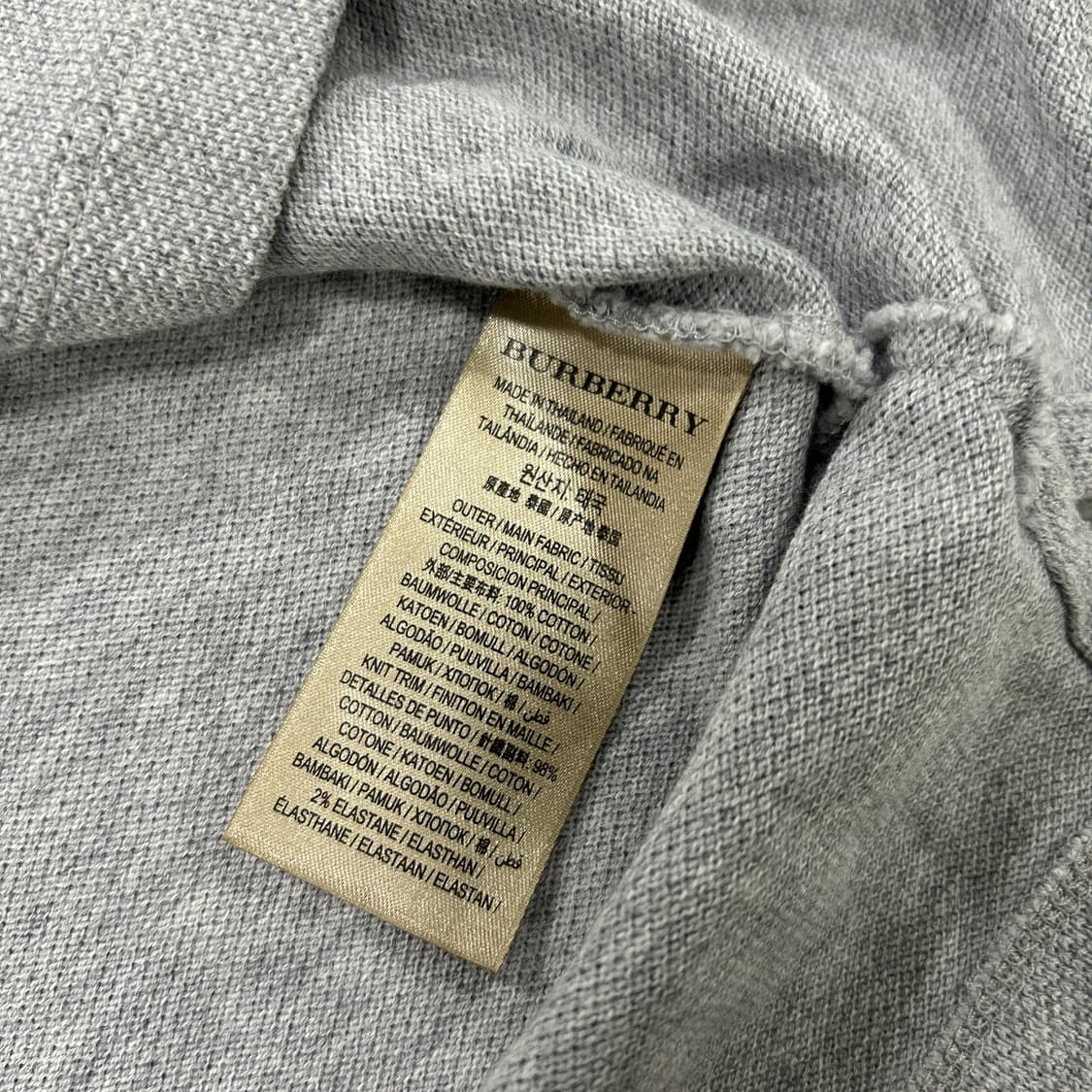 버버리 그레이 반팔 폴로티 m 상품이미지4