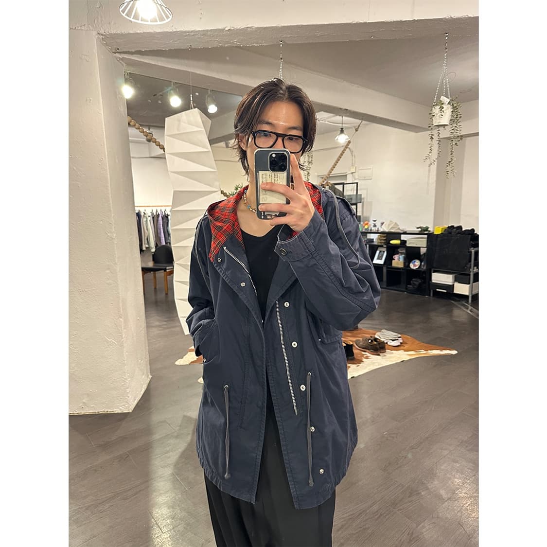 꼼데가르송 옴므 안감 디테일 파카 상품이미지4