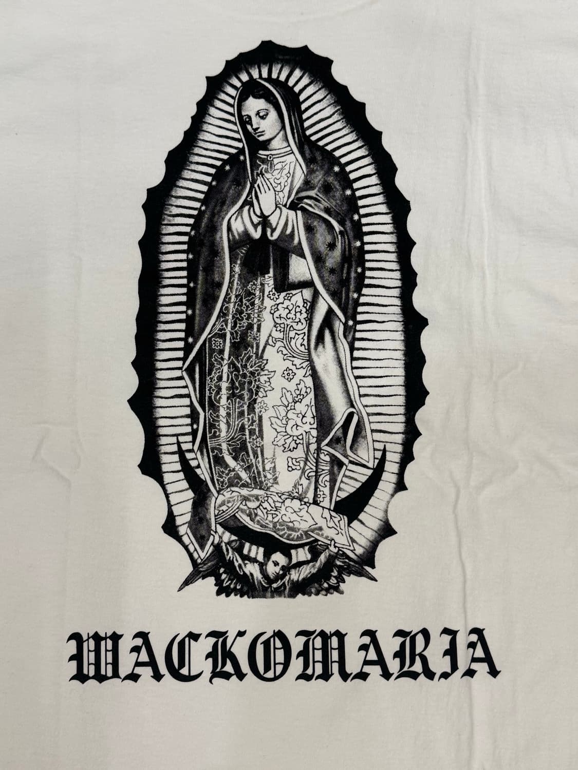 [XL] 와코마리아 마리아 프린트 반팔 티셔츠 화이트  상품이미지2