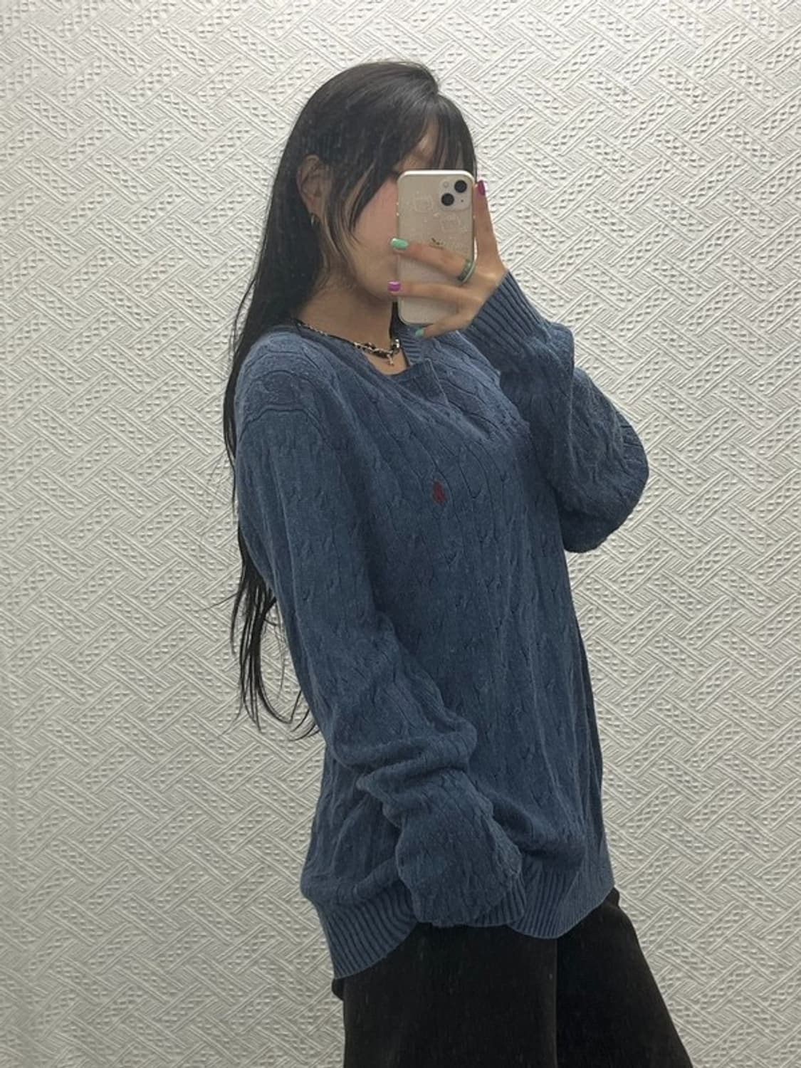 폴로 랄프로렌 베이직 캐주얼 크루넥 케이블 니트 XXL C06770 상품이미지1