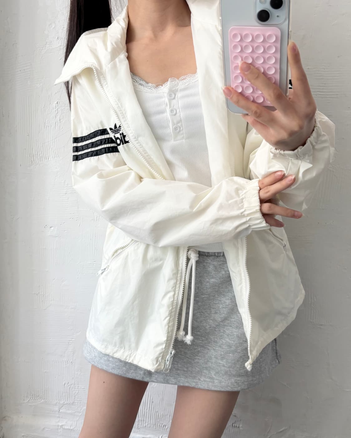 Adidas 80’s 아디다스 올드스쿨 스펠아웃 바람막이 자켓 상품이미지2