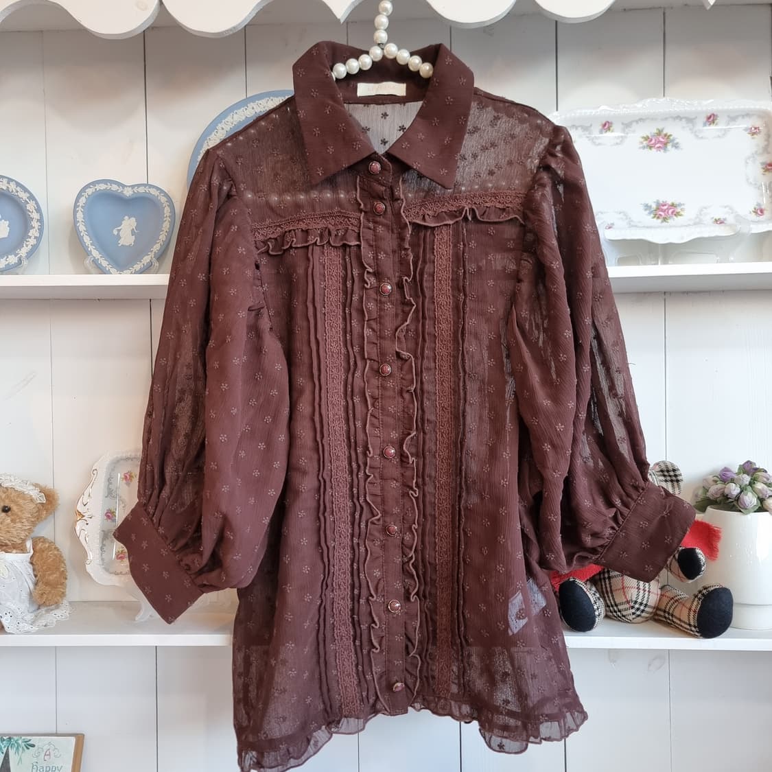 리즈리사 초코무드  블라우스 상품이미지1