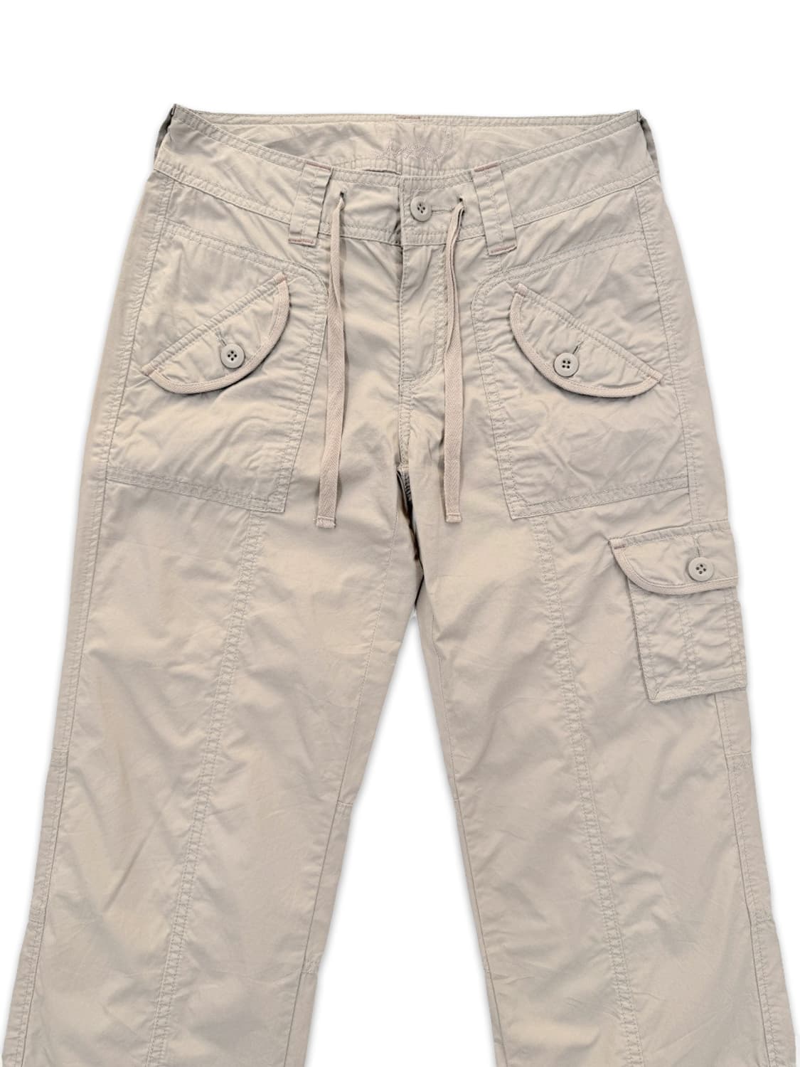 빈티지 initial 베이지 로우라이즈 카고 와이드 팬츠 상품이미지2