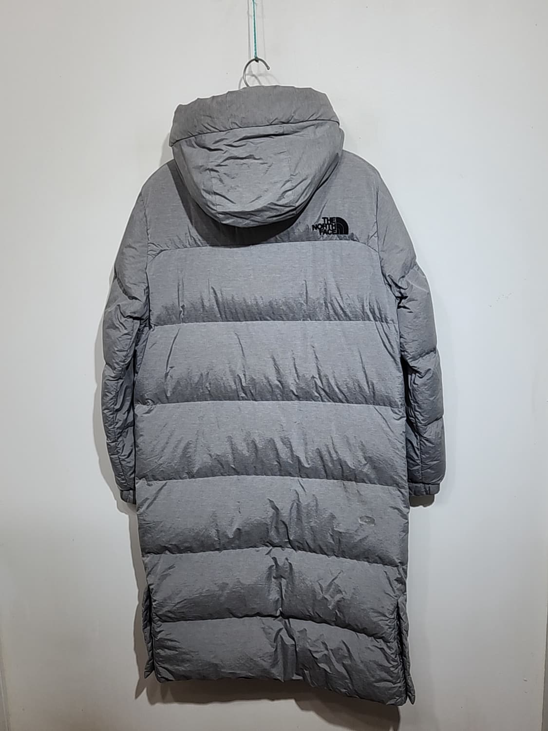 (M) 노스페이스 롱패딩 점퍼 그레이 거위털 후드 다운코트  상품이미지8