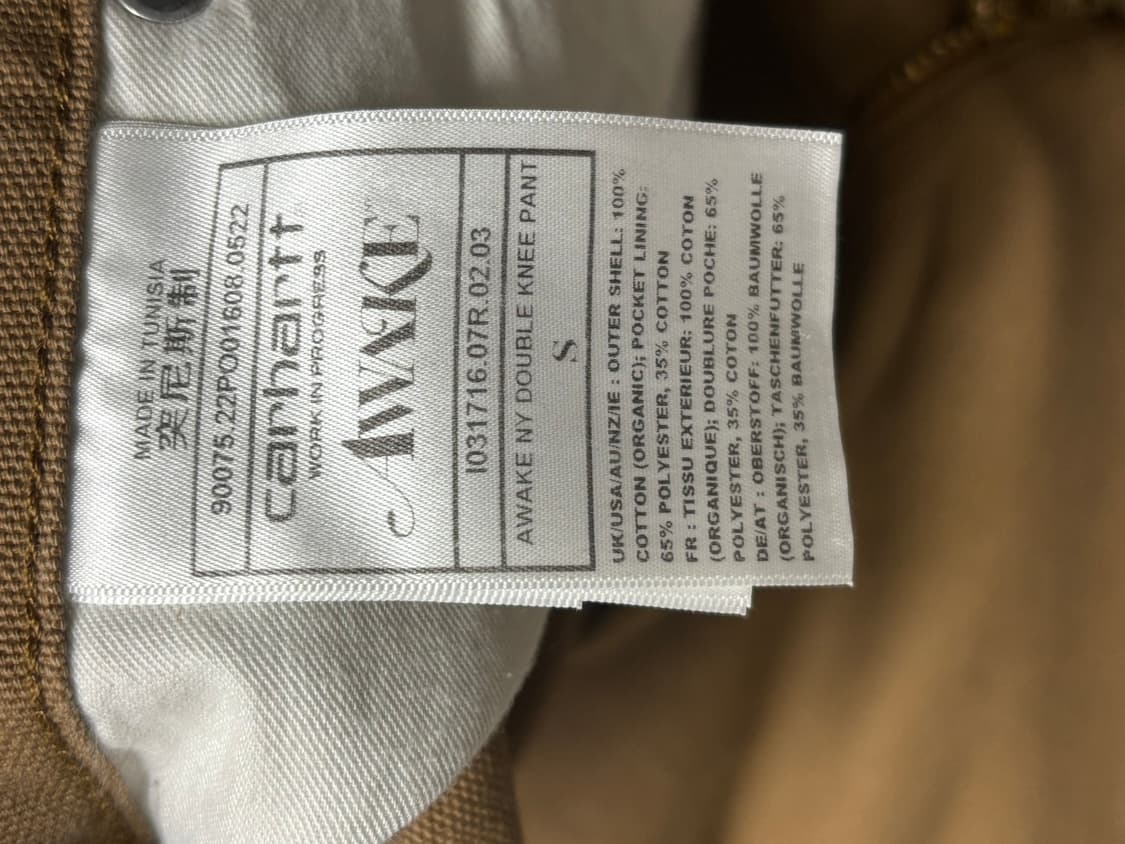 [s] carhartt wip x awake ny 더블니 팬츠 상품이미지6