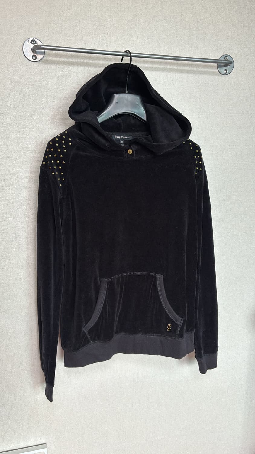 Y2K Velvet Stud Hoodie 상품이미지2