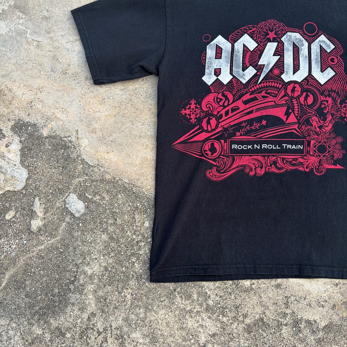 00s AC/DC Black Ice 투어 빈티지 반팔티 M 상품이미지3
