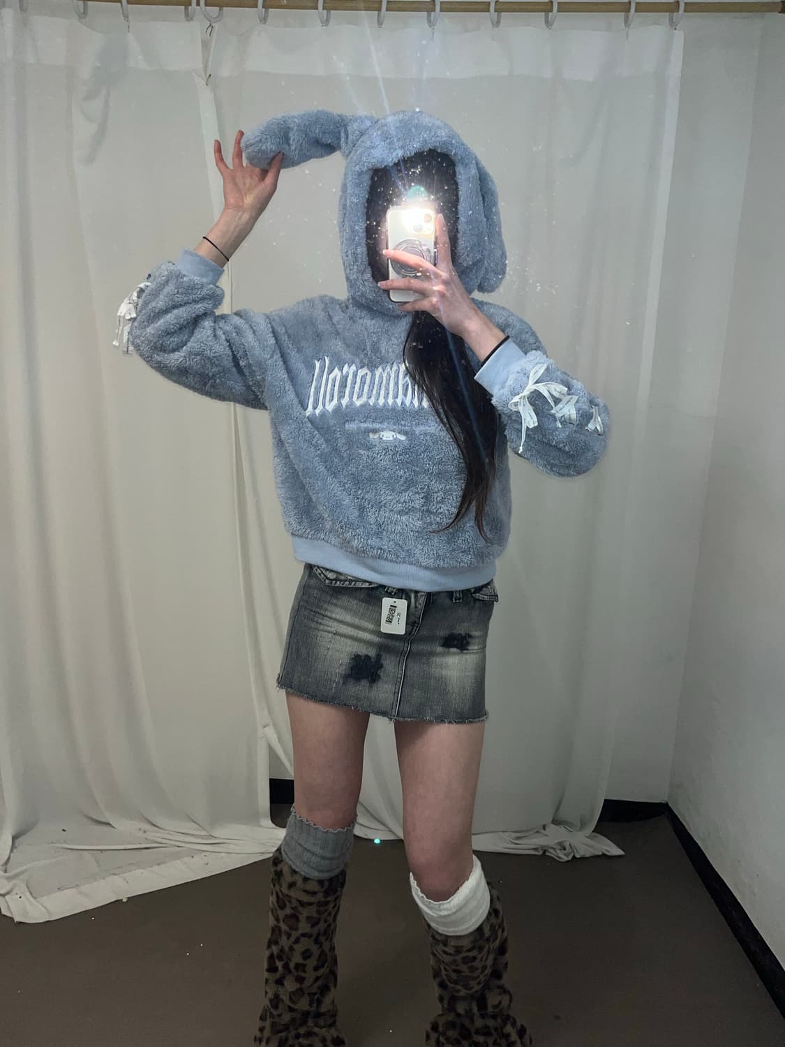 시나모롤 후리스 후드티 상품이미지1