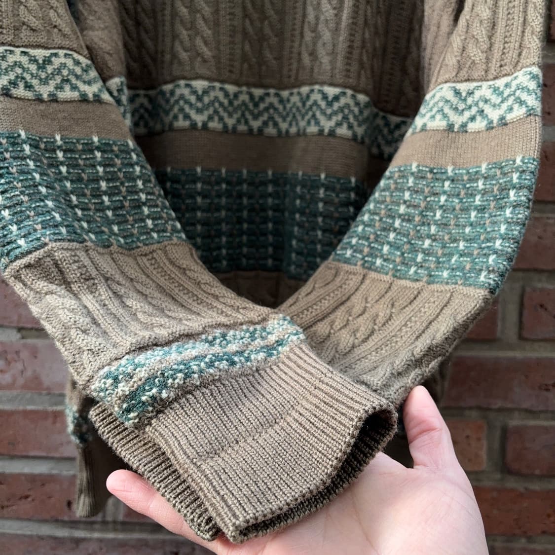 스파리오 패턴 니트 스웨터 (일본 생산) 상품이미지4