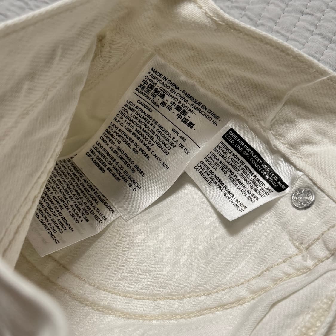 Levi‘s Strauss & co white denim skirt 상품이미지4
