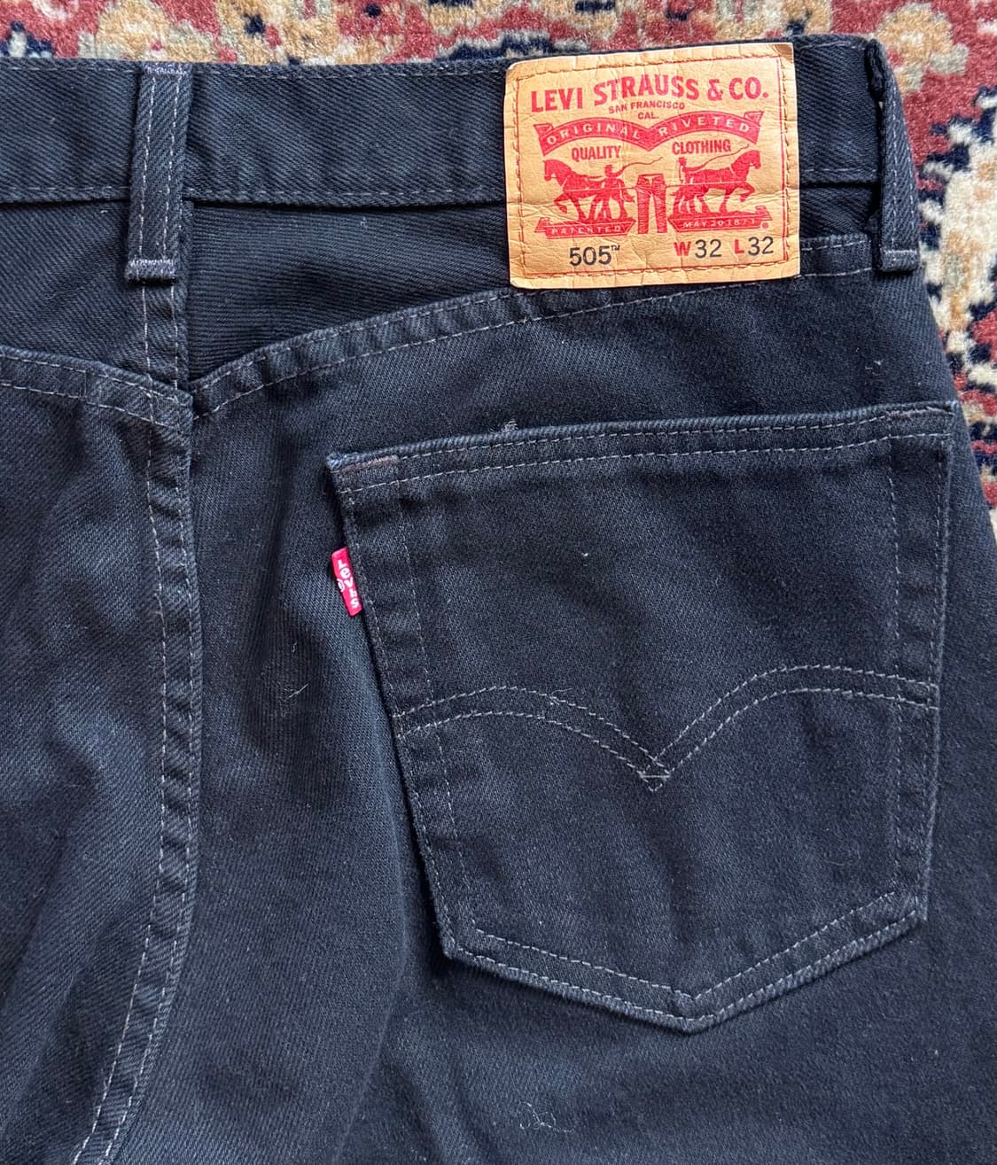 빈티지 리바이스 505 블랙 진 데님 32 (660) 상품이미지3